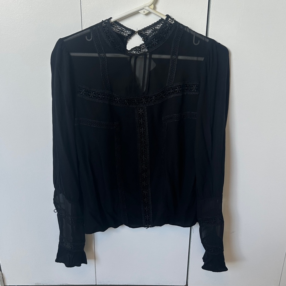 Endless Rose Black Lace Blouse